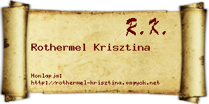 Rothermel Krisztina névjegykártya